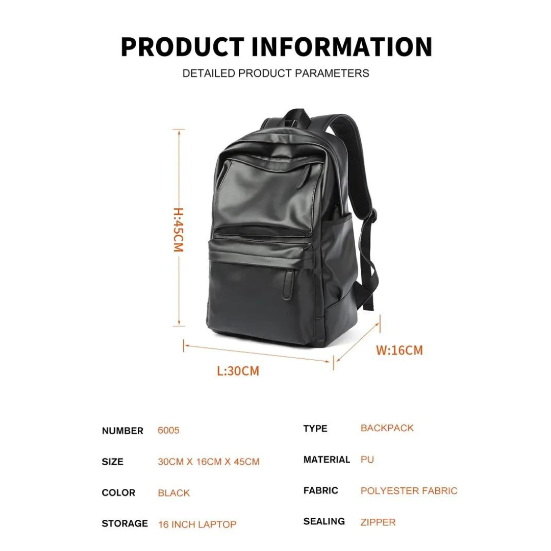 Waterproof Leather Backpack