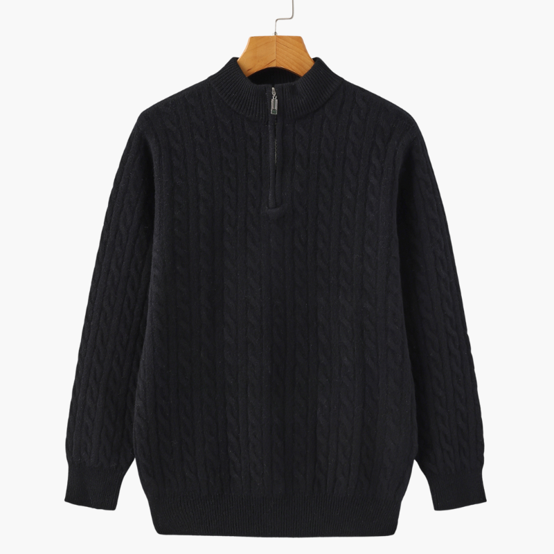 Royal Cashmere Woven Half Zip