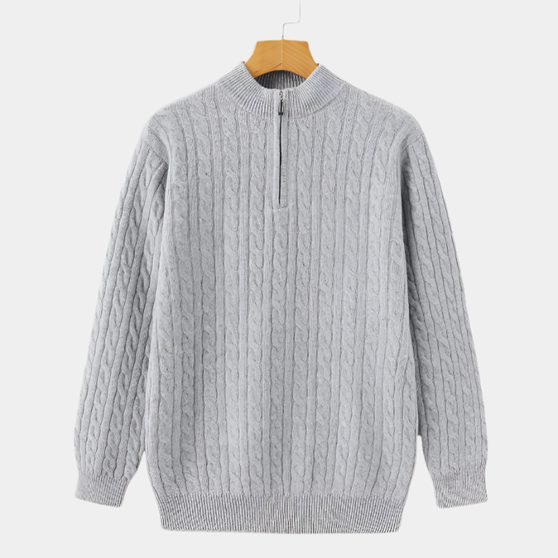 Royal Cashmere Woven Half Zip