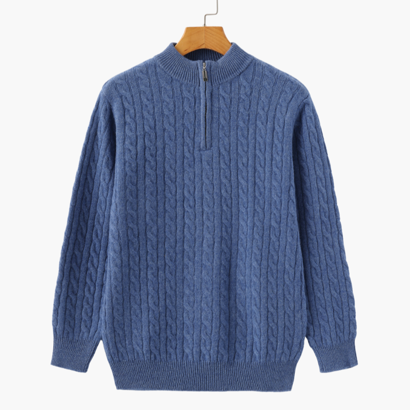 Royal Cashmere Woven Half Zip