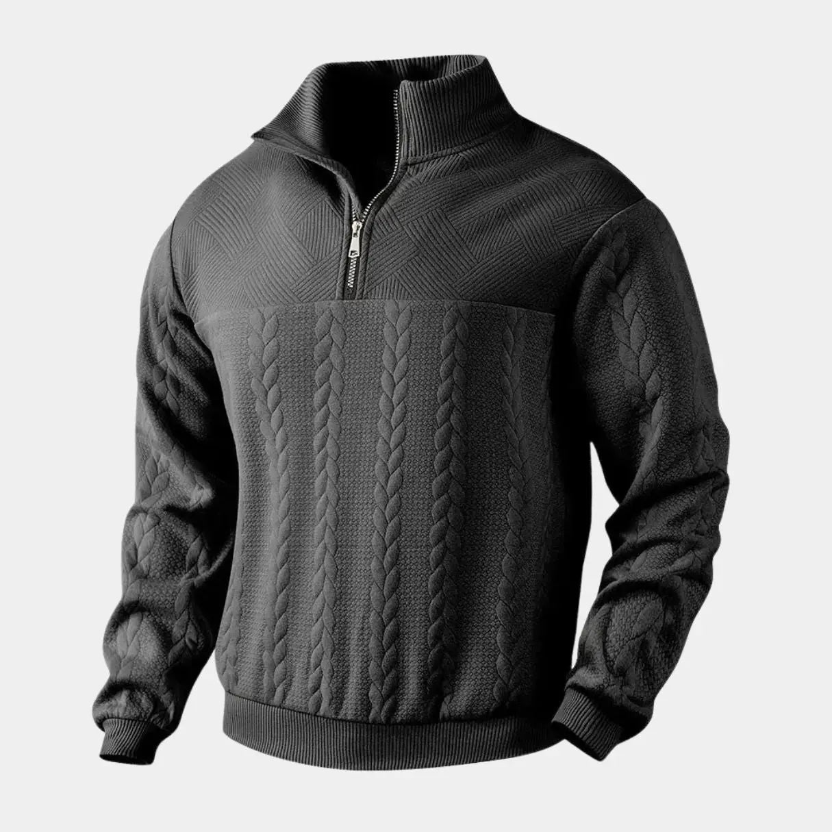 Timeless Elegance Quarter Zip Sweater