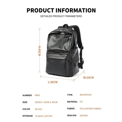 Waterproof Leather Backpack