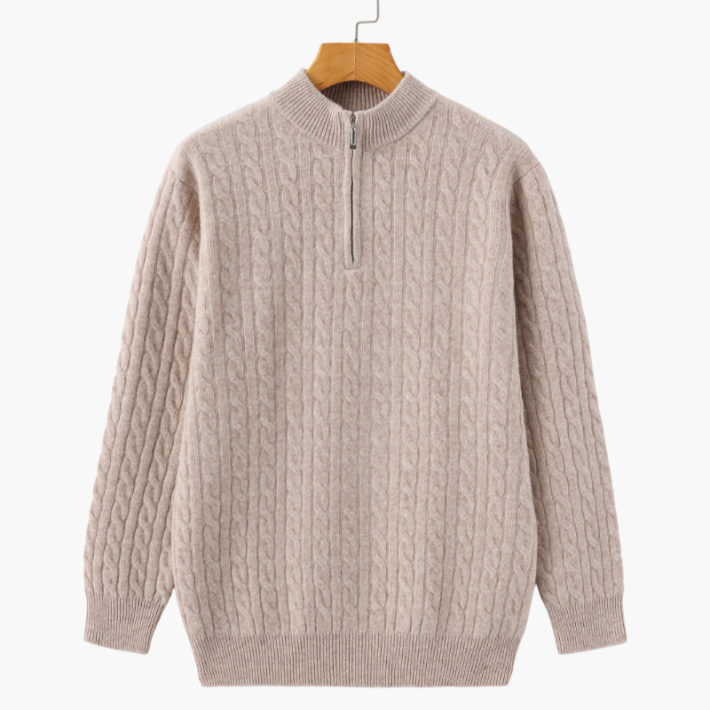 Royal Cashmere Woven Half Zip