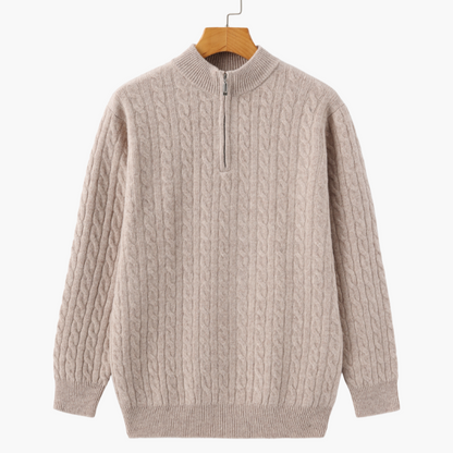 Royal Cashmere Woven Half Zip