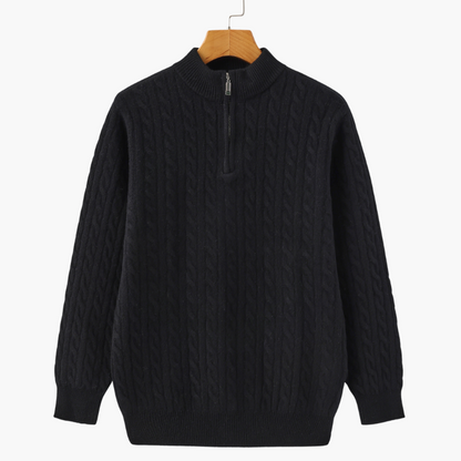Royal Cashmere Woven Half Zip