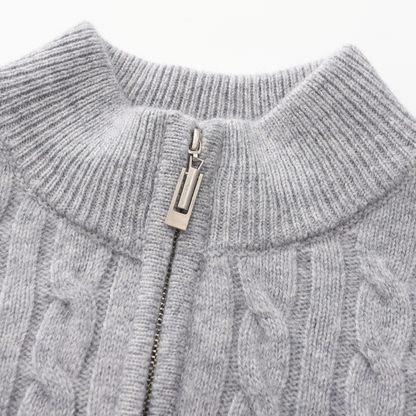 Royal Cashmere Woven Half Zip