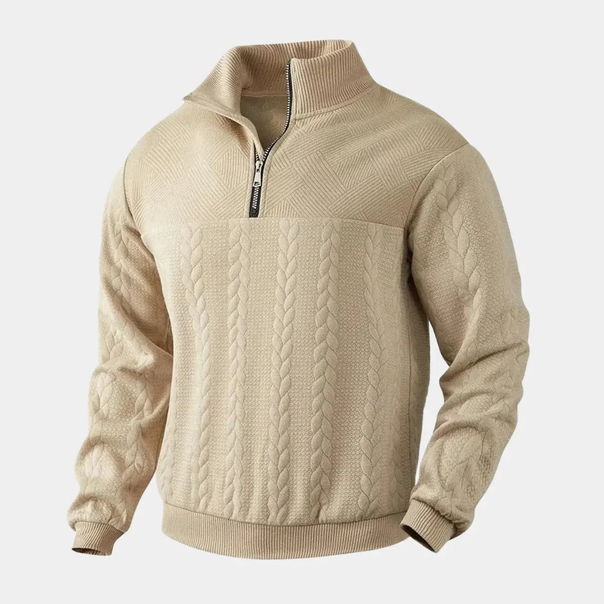 Timeless Elegance Quarter Zip Sweater