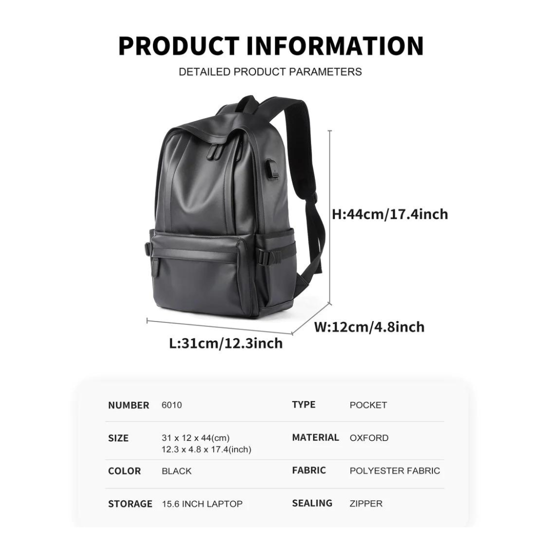 Waterproof Leather Backpack