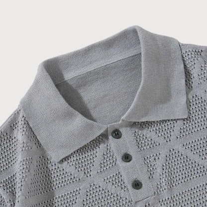 Alessio Textured Knit Polo