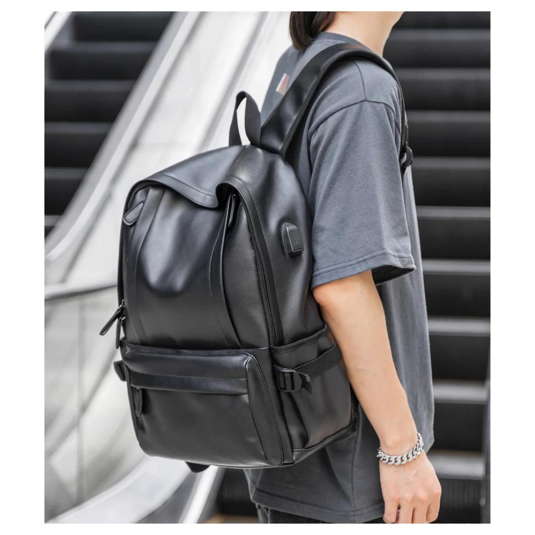 Waterproof Leather Backpack