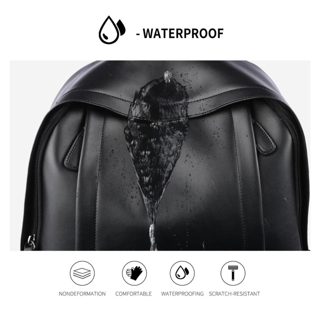 Waterproof Leather Backpack
