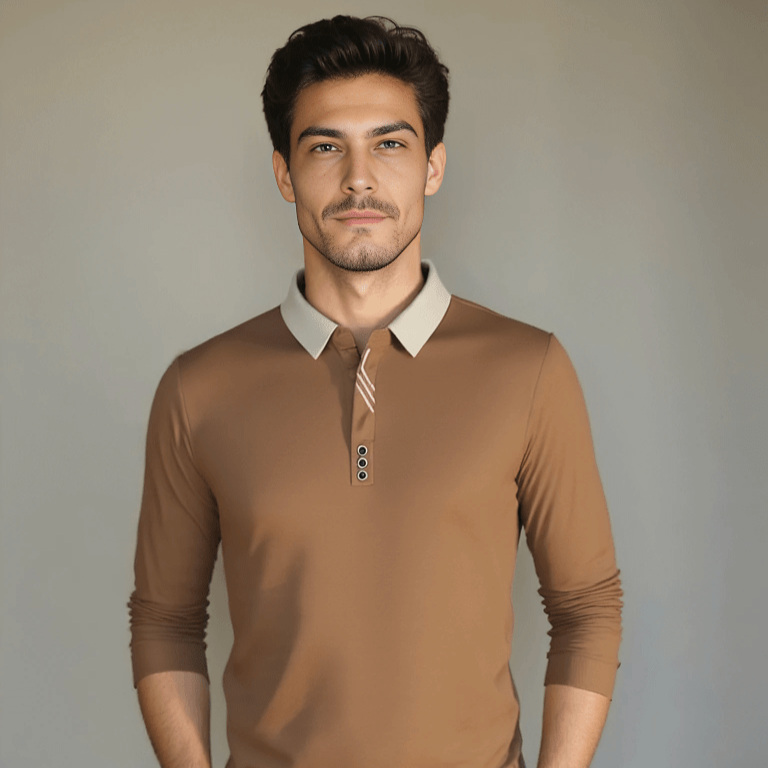 Marcello Elegant Long Sleeve Polo