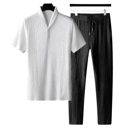 Cotton Polo & Pantalon Set