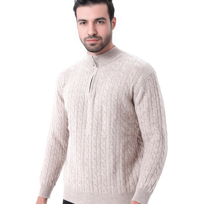 Royal Cashmere Woven Half Zip