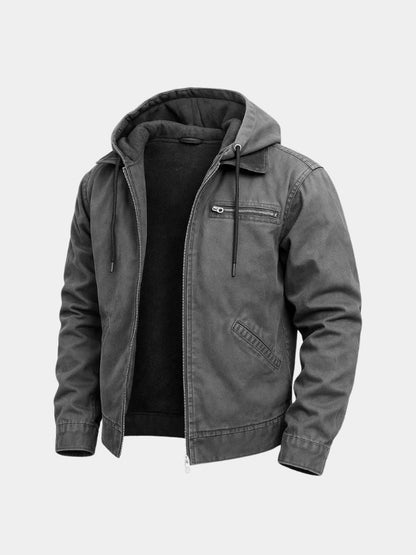 Essential Hooded Work Jacket - Veluzzi