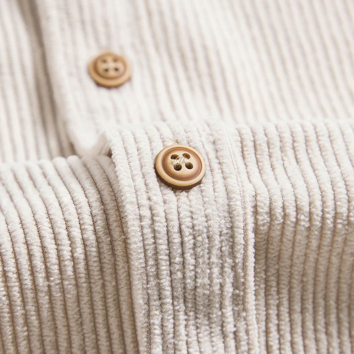 Short-Sleeve Corduroy Button-Up Shirt
