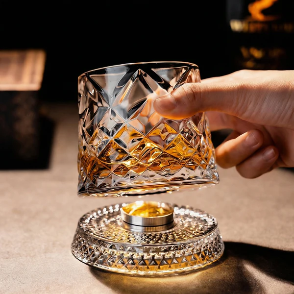 Veluzzi® Rotating Whiskey Glass