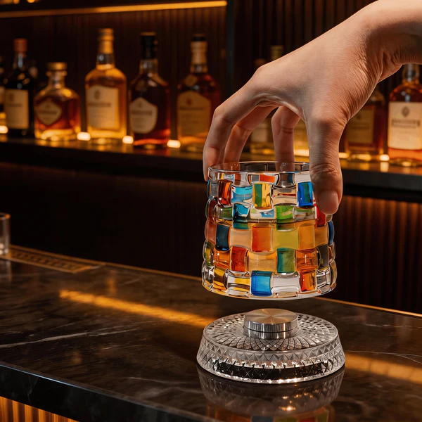 Veluzzi® Rotating Whiskey Glass